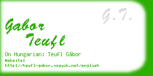 gabor teufl business card